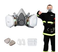 Half Face Respirator With Filters - PC And Rubber | 6200 Dust For Spray Painting And Sanding | Industrial Protective Gear For Paint Mixing Decoration Ad Coal Mine Daily Use