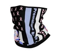 Half Face Scarf America Flag Fight Premature Birth Awareness Multifunctional Cuello Bufanda Premium Cuello Pañuelo For Workout Climbing Yoga