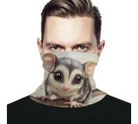 Half Face Scarf Sugar Glider Wildlife UV Protection Neck Gaiter Decorative Neck Warmer for Yoga Workout 26X30cm