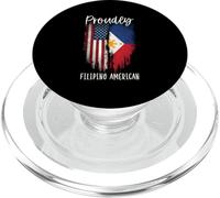 Half Filipino Half American USA Flag Filipino American PopSockets PopGrip for MagSafe