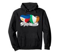 Half Filipino, Half Irish heart flag Pullover Hoodie