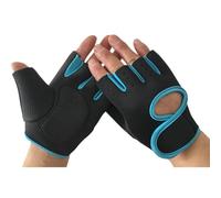 Half Finger Cycling Gloves for Gym Training, Blue Rubber Protection | Adjustable Size, Antiskid Comfort, Sports Fitness Use, Outdoor Cycling and Dumbbell Workouts, Size L