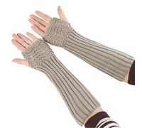Half Finger Gloves For Typing Winter Knit Gloves With Thumb Holes Unisex Half Finger Mittens Stretchy Warm Long Cycling Spring Sunproof Unisex Cycling For Men Road Bike Women Sunproof
