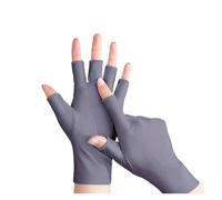 Half Finger Ice Silk Gloves Are Resistant And Maintain Simple Protection. Women's Thin Half Finger Sun Protection Gloves For Driving Riding Outdoor(GRAY)