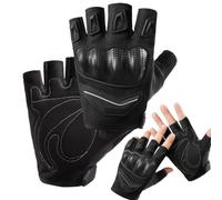 Half Finger Motorcycle Gloves, Anti Slip Shockproof Mesh Gloves