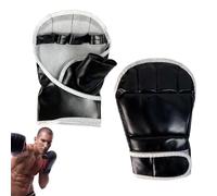 Half Finger Sparring Gloves - Open Palm Grappling Gloves For Sparring | Adjustable Punching Bag For Fighting Punching Bag Workout
