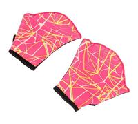 Half Finger Swim Hand Paddles for Water Sports Diving Gloves L | Adjustable Fit, High Elasticity Cloth, Flexible Unisex Design, Aquatic Fitness Training, Pool Use