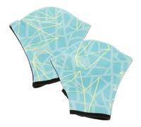 Half Finger Swimming Hand Paddles for Men, Cloth Webbed Gloves | Snug Fit, Enhanced Propulsion, Bright Printed Style, for Snorkeling and Aquatic Fitness Sessions