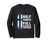 Half Finnish Full Sisu Finland Heritage Flag Long Sleeve T-Shirt