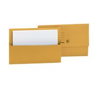 5 Star Office Document Wallet Half Flap 250gsm Recycled Capacity 32mm Foolscap Yellow (Pack of 50)