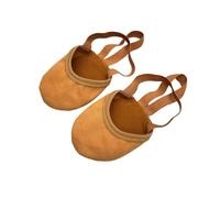 Half Foot Shoes Women's Artistic Gymnastics Insoles Invisible Boat Socks Cut Soft Sole for Ballet Yoga Gymnatsic(Size 34)