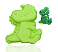Half Forest Dinosaur Cake Mould Silicone Moulds for Baking Cute, Dinosaur Shaped, Silicone Mold for Children's Birthdays, Parties, Making Cakes (Green)