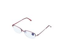 Half frame reading glasses 300d (Red) [Classic Style] Unisex Reading Glasses, Simple and Durable, Essential for Office and Home Use