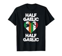 Half Gaelic Half Garlic Funny Irish Italian St Patrick's Day T-Shirt