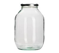 Half Gallon Pickle Jar with Silver Twist Off Lid - (Choice of Lid Colours)