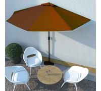Half Garden Parasol Sun Shade Patio Outdoor Umbrella Crank Handle Multi Sizes