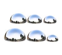 Half Gazing Ball 6Pcs Mirror Polished Smooth Hollow Stainless Steel Gazing Ball Reflective Decorative DIY Gazing Globes for Garden Gazing Globe Stainless Steel Gazing Ball Gazing Globes for GardenGaz