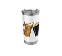 Half German Half Irish Beer Toast Stein and Stout Drinking Stainless Steel Insulated Tumbler