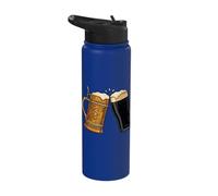 Half German Half Irish Beer Toast Stein and Stout Drinking Stainless Steel Insulated Water Bottle