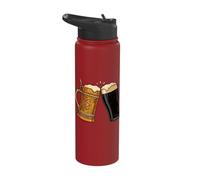 Half German Half Irish Beer Toast Stein and Stout Drinking Stainless Steel Insulated Water Bottle