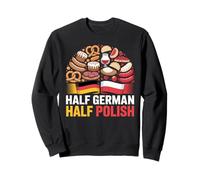 Half German Polish Germany Poland Flags Food Mixed Heritage Sweatshirt