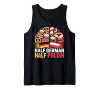 Half German Polish Germany Poland Flags Food Mixed Heritage Tank Top