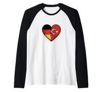 Half German Turkish Roots Germany Turkey Raglan Baseball Tee