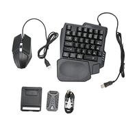 Half Hand Gaming Keyboard and Mouse Combo, 4 in 1 Gaming Mechanical Keyboard Mouse Converter, Wired 39 Keys LED Backlit Keyboard for Android, Harmony, IOS10.0 to 13.3