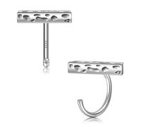 Half Hoop Earrings 925 Sterling Silver Huggie Hoop Earrings Tiny Hugger Earrings for Women Simple Hug Huggie Earrings