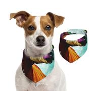 Half Human, Half Angus Bull Pet Scarf Dog Bandanas Spring Summer Soft Cotton Puppy Scarfs Adjustable Accessories for Small Medium Large Girl Boy Pup Large