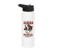 Half Human Half Medieval Legend Ren Faire Knight Stainless Steel Insulated Water Bottle