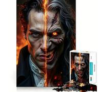 Half Human Half Monster Portrait 1000 Piece Puzzle For Adults Mental Sharp Serene Game Home Activity Santa Surprise (38x52cm)