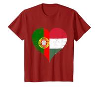 Half Hungarian Half Portuguese A Hungary Portugal Flag T-Shirt