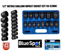 Blue Spot 14pc 1/2" Drive Metric Shallow Impact Socket Set 10-32mm 01585