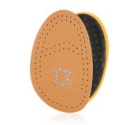 Half Insoles - Comfortable Premium Tan Leather & Latex Material - Cushions Your Feet & Prevents Chafing, Blisters & Burns - Heels, Flats, Boots & Statement Shoes