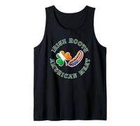 Half Irish Half American Funny Hot Dog USA St Patricks Day Tank Top