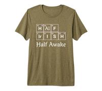 Half Irish Half Awake Periodic Table Chemistry DNA Premium T-Shirt