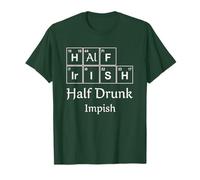 Half Irish Half Drunk Impish Periodic Table Chemistry DNA T-Shirt