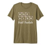 Half Irish Half Foolish Periodic Table Chemistry DNA Premium T-Shirt