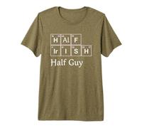Half Irish Half Guy Periodic Table Chemistry DNA Premium T-Shirt