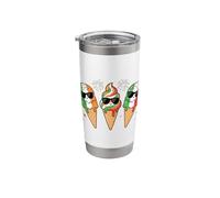 Half Irish Half Italian Ice Cream Flag Heritage Design Stainless Steel Insulated Tumbler