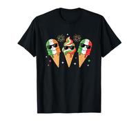 Half Irish Half Italian Ice Cream Flag Heritage Design T-Shirt