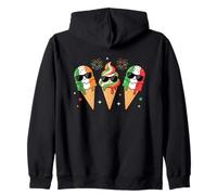 Half Irish Half Italian Ice Cream Flag Heritage Design Zip Hoodie