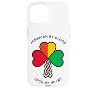 Half Irish Half Jamaican Celtic Shamrock Heritage Roots Case for iPhone 15