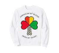Half Irish Half Jamaican Celtic Shamrock Heritage Roots Sweatshirt