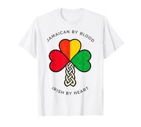 Half Irish Half Jamaican Celtic Shamrock Heritage Roots T-Shirt