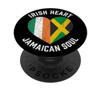 Half Irish Half Jamaican Soul Flag Mixed Heritage Roots Love PopSockets Adhesive PopGrip