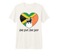 Half Irish Half Jamaican Soul Flag Mixed Heritage Roots Love Premium T-Shirt