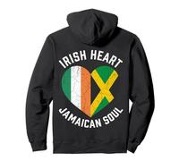 Half Irish Half Jamaican Soul Flag Mixed Heritage Roots Love Pullover Hoodie