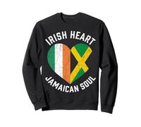 Half Irish Half Jamaican Soul Flag Mixed Heritage Roots Love Sweatshirt